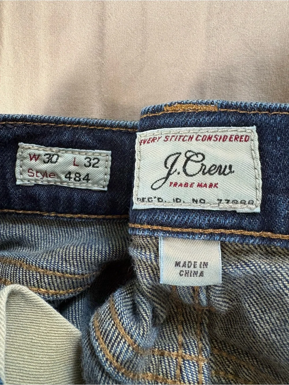 J.Crew Style 484 Slim Straight Dark Wash Stretch Jeans Men’s Size 30x32